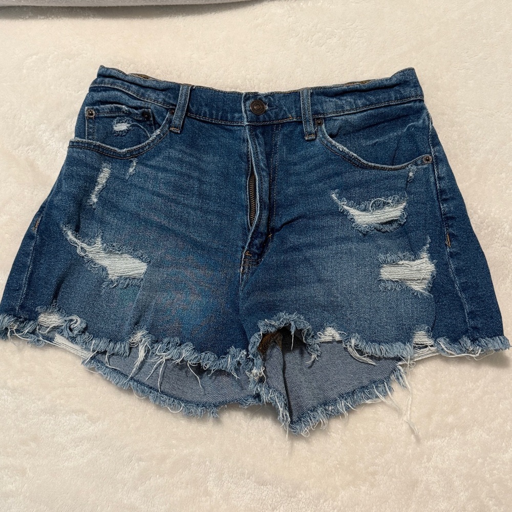 Abercrombie & Fitch Light Blue High Rise Shorts